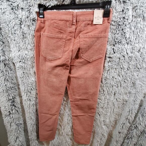Nanette Lepore pink corduroy Hamilton high waist skinny jeans Size 4 6 8 10 New - Picture 3 of 7